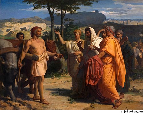 アレクサンドル・カバネル『ローマの大使を受けるキンキナトゥス』1843年 ファーブル美術館