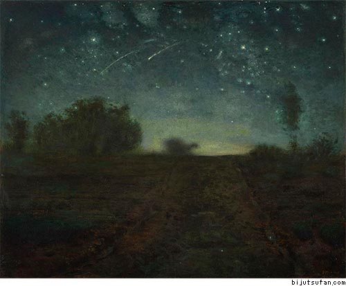 ジャン＝フランソワ・ミレー『星の夜』1850-1865年頃イエール大学美術館