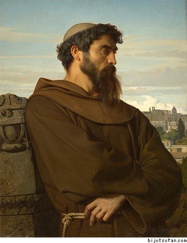アレクサンドル・カバネル『若いローマの修道士』1848年 ファーブル美術館
