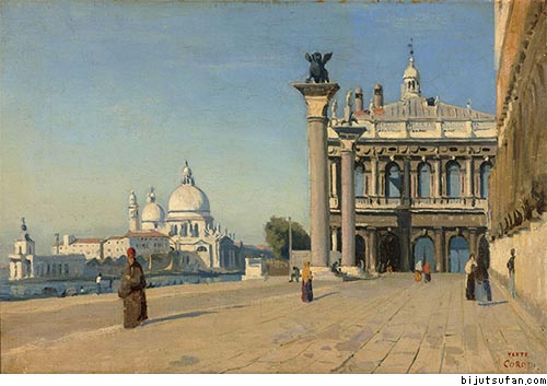 ジャン＝バティスト・カミーユ・コロー『ヴェネツィアの朝』1834年 プーシキン美術館