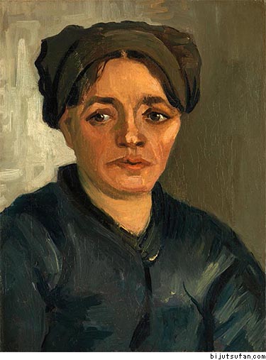フィンセント・ファン・ゴッホ『暗色の帽子をかぶった農婦の顔』1885年1月 個人蔵