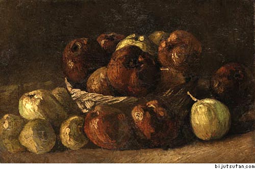 フィンセント・ファン・ゴッホ『リンゴのかごのある静物』1885年9月 個人蔵