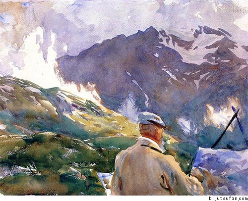 ジョン・シンガー・サージェント『シンプロン峠の画家』1909年 ハーヴァード大学美術館