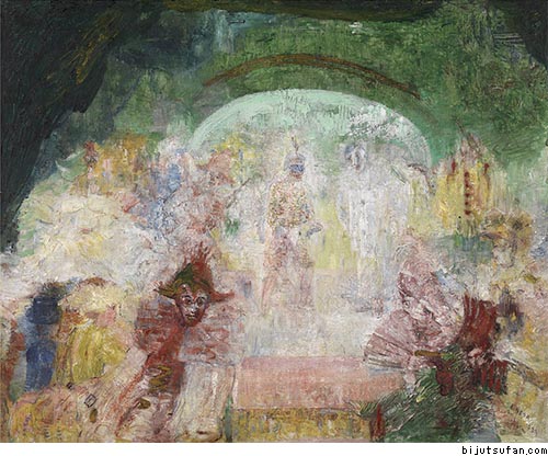 ジェームズ・アンソール『仮面舞踏会』1889年 アントワープ王立美術館