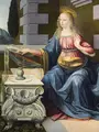 レオナルド・ダ・ヴィンチ『受胎告知』1475-1485年ウフィッツィ美術館